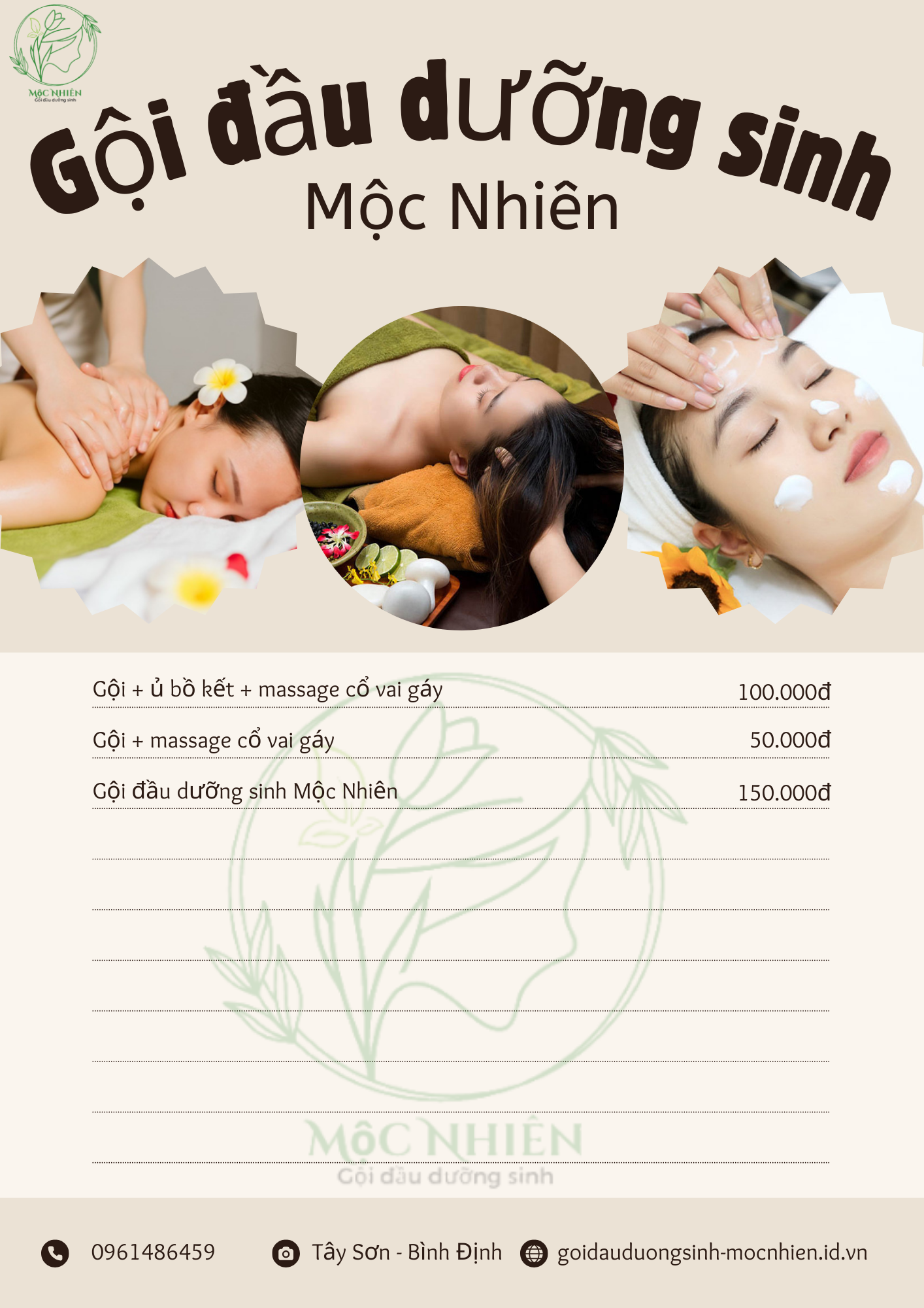 Menu Mộc Nhiên